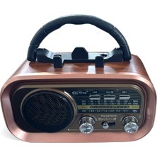 Feyza Design Nostaljik Görünümlü Solar Radyo, Bluetooth & Mp3 Çalar, Retro Müzik Kutusu