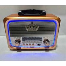 Feyza Design Nostalji Solar Güneş Enerjili Ledli Bluetooth USB Sd Kart Radyo Mp3