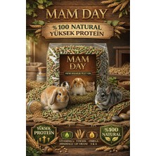 Mam Day Premium Tavşan , Chinchilla ,hamster , Ginepig Kemirgen Karışık Pelet Yemi 1 Kg.