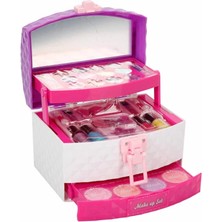isiltikidsmoda Pretty Pinky 3 Katlı Çantalı Makyaj Seti