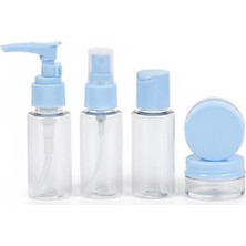 Aesco 5’li Seyahat Dolum Şişe Seti 30 ml Şeffaf Taşıma Çantalı - Lisinya