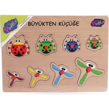isiltikidsmoda 131-132 Ony Ahşap Tutmalı Puzzle Büyükten Küçüğe -Onyıl