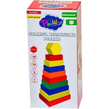 isiltikidsmoda ONY-393 Ahşap Dikdörtgen Renkli Kule - Onyıl Oyuncak