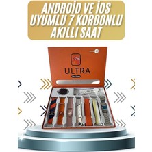 Aesco 7 Kordonlu Akıllı Saat Plastik Kordon Hasır Kordon Çelik Kordon - Lisinya