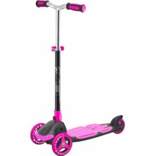 isiltikidsmoda 3 Tekerlekli Katlanabilir Işıklı Pembe Scooter