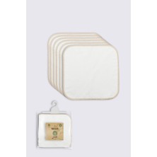 isiltikidsmoda Organik 28X28 6'lı Penye Mendil 90103 Ekru