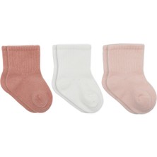 isiltikidsmoda Cherry Girl 3'lü Penye Soket Çorap 10138 Pudra