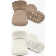 isiltikidsmoda 2'li Havlu Soket Kaymaz Basic Boy 10508 Bej