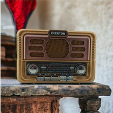 Feyza Design Nostaljik Görünümlü USB Sd Aux Bluetooth Destekli Şarjlı Radyo RT-671