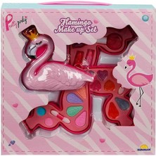 isiltikidsmoda 2599 Flamingo Şekilli 3 Katlı Makyaj Güzellik Seti