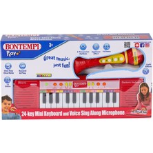 isiltikidsmoda 4002120  elektronik Mikrofonlu Org 24 Tuş Kırmızı -