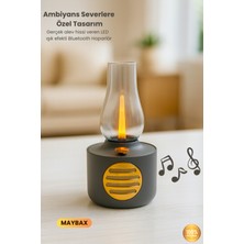 Feyza Design Işıklı Bluetooth Masa Lambası, Nostaljik Tasarım, Çok Fonksiyonlu Hoparlör