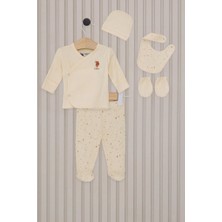 isiltikidsmoda U.s.polo Kız Bebek 5'li Zıbın Seti USB2107 Krem