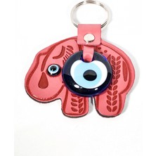 Moncuk Design Fil Figürlü Nazar Boncuklu Anahtarlık – Bolluk, Koruma ve Güç Sembolü