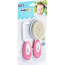 isiltikidsmoda Doğal Kıl Fırça Tarak Seti 519 Pembe