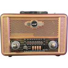 Feyza Design Retro Ahşap Tasarımlı Bluetooth Hoparlörlü Şarjlı, Nostaljik Ses Deneyimi