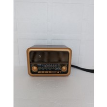 Feyza Design Nostaljik Radyo Bluetooth Hoparlör Usb-Tf Çalar Şarjlı Ses Bombası