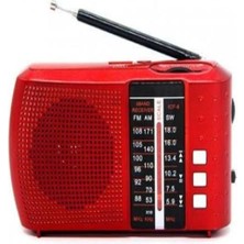 Feyza Design Kırmızı Bluetooth Radyo, Fm, Usb, Tf Kart ve Şarjlı Cep Radyosu
