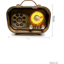 Feyza Design Taşınabilir Bluetooth Radyo, Fm, Usb, Tf, Aux ile Çok Fonksiyonlu Hoparlör