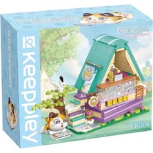 isiltikidsmoda KP28018 Keeppley Lovely Street Calico Cat Comic House Blok Seti -Vagonlife