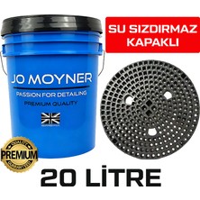 Jo Moyner Grid Guard Wash Bucket Kapaklı Oto Yıkama Kovası Grid Guard Kova Kapak Mavi 3lü