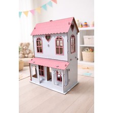 Tembel Baykuş Ahşap Oyuncak Oyun Evi – Eğlenceli ve Eğitici Tasarım Pembe -Beyaz