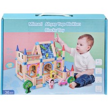 isiltikidsmoda KZL-2102102 Ahşap Mimari Yapı Blokları 128 Parça