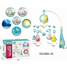 isiltikidsmoda BIB-648A-55 -Işıklı Müzikli Kumandalı Mavi Bebek Dönencesi