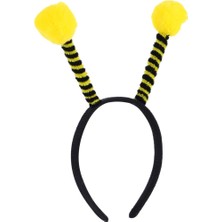 Zenvia Gösteriler Için Sarı Ponponlu Mega Arı Taç Arı Maya Tacı 25X11 cm (4887) ZNVA-GO3146