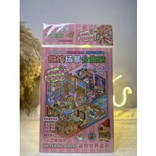 Dıy Kendin Yap Capybara 5d Sahne Sticker Seti – (4 Sahne + 4 Sticker) - Pembe