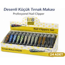 Toptan Bulurum Profesyonel Küçük Tırnak Makası Desenli Nail Clipper 24 Adet