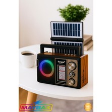 Feyza Design Nostaljik Radyo ve Bluetooth Hoparlör, Ahşap Görünümlü, Çok Fonksiyonlu