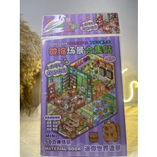 Ayis Aksesuar Dıy Kendin Yap Capybara 5d Sahne Sticker Seti (4 Sahne + 4 Sticker) - Mor