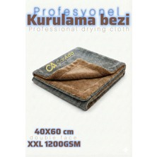 Carada Profesyonel Mikrofiber Oto Kurulama ve Temizlik Havlusu Gri/kahverengi 1200 Gsm / 40CMX60CM