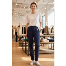 Çima Detaylı Scuba Dar Paça Kadın Pantolonu