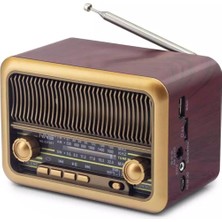Feyza Design ART002 X01 Radyo Şarjlı Bluetooth USB Sd Aux Nostalji Tasarım