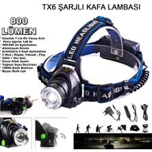 Toptan Bulurum 800 Lümen Tx6 Şarjlı Zoomlu Kafa Feneri WT120
