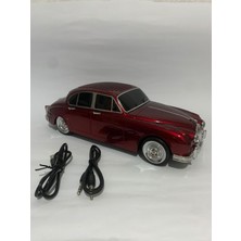 Feyza Design Vintage Tarzda Araba Görünümlü Taşınabilir Radyo, Şık ve Eğlenceli Tasarım