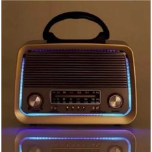 Feyza Design Eskitme Nostalji Tasarımlı Bluetooth Radyo, Fm, Sd Kart ve Aux ile Kullanıcı Dostu
