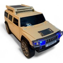 Feyza Design Krem Renkli Bluetooth Hoparlör, Güneş Panelli, USB Tf Fm Şarjlı Radyo