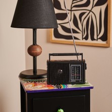 Feyza Design Retro Siyah Nostaljik Radyo, Şık ve Zarif Tasarım