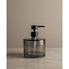 Bienca Cam Sıvı Sabun Dispenseri 500 ml – Mat Siyah Pompalı, Modern Banyo & Mutfak Sabunluk