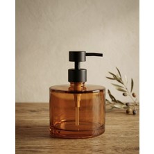Bienca Cam Sıvı Sabun Dispenseri 500 ml – Mat Siyah Pompalı, Modern Banyo & Mutfak Sabunluk