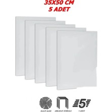 Fanart 35 x 50 cm Arkadan Zımbalı Kalın Şase Bez Tuval Beyaz 210 gr %70 Polyester %30 Pamuk