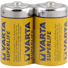 VARTA D BOY ÇİNKO KARBON SUPER LIFE Şarjlı Pil 1,2 V 2'li Paket Yüksek Performans