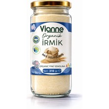 Vianne Organik Irmik 310 gr - Sertifikalı, Vakumlu Cam Kavanoz