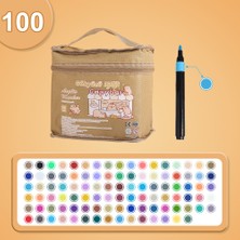 Gökyüzü Işığı Çok Renkli Akrilik Marker Boya Kalem Seti - Çantalı