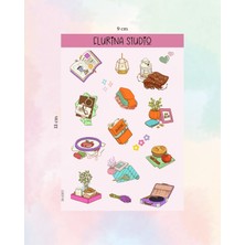 Cozy Hygge Sticker Sayfası (Beyaz Kağıt)