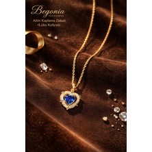 Begonia Accessories Ithal Çelik Altın Kaplama Kolye Zincir Set Figürlü Zirkon Taşlı Paslanmaz Kararmaz Unisex 45CM+5CM Boy - 33