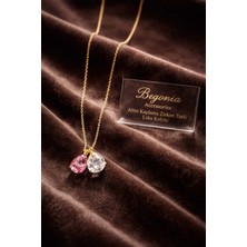 Begonia Accessories Ithal Çelik Altın Kaplama Kolye Zincir Set Figürlü Zirkon Taşlı Paslanmaz Kararmaz Unisex 45CM+5CM Boy - 6